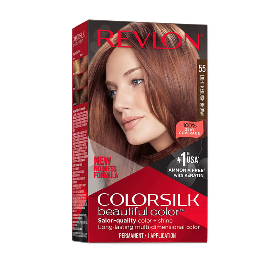 Revlon Colorsilk Beautiful Hair Color Box Long Lasting Reddish Brown Shade