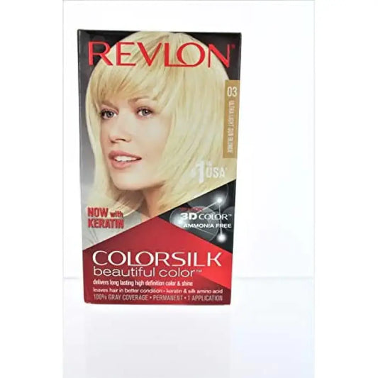 Revlon Colorsilk hair dye in Ultra Light Sun Blonde for vibrant hair color Protection