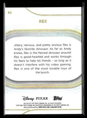 ? Rex — 2025 Topps Chrome Disney #92 ? - Trading Card