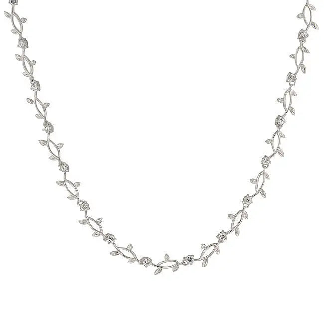 Rhodium Plated Vineyard Necklace - Necklaces