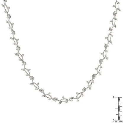 Rhodium Plated Vineyard Necklace - Necklaces