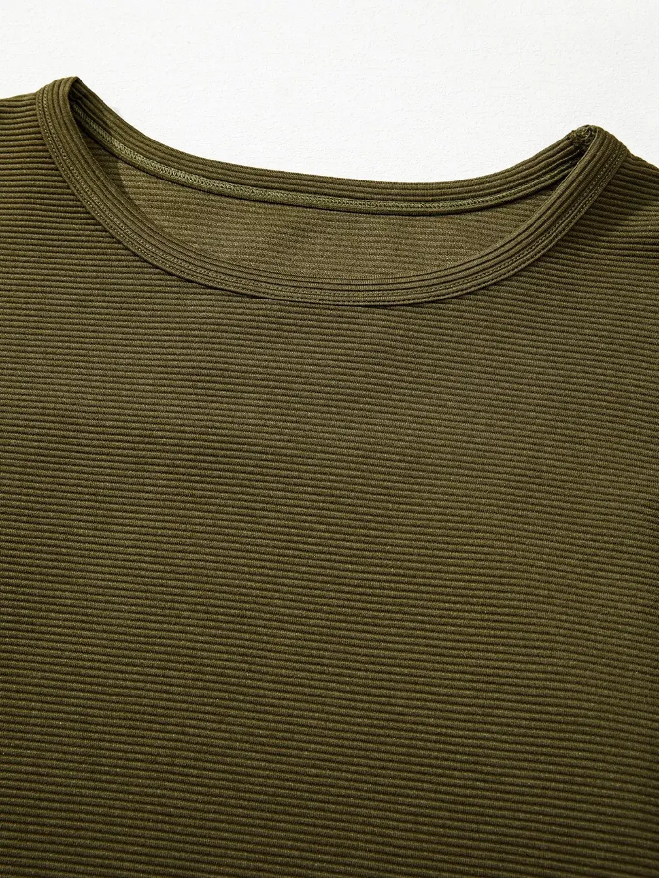 Ribbed Knit Oversized Sweatshirt