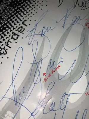 Autographed signed flyer featuring Ric Flair and Arn Anderson from WWE WCW NWO