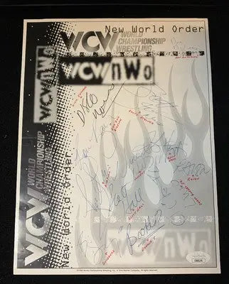 Signed flyer featuring Ric Flair and Arn Anderson from WCW NWO WWE JSA auto
