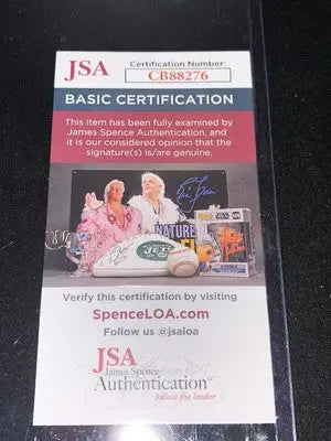 JSA authentication card for signed flyer featuring Ric Flair and Arn Anderson WWE NWO WCW