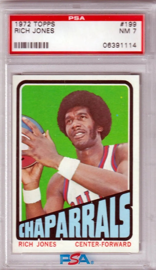 Graded Rich Jones 1972-73 Topps basketball card Columbia Hobby PSA 7 NM