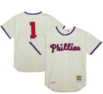 Philadelphia Phillies Richie Ashburn 1948 Cream Cooperstown Collection authentic jersey