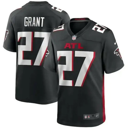 Black NFL Atlanta Falcons Richie Grant Nike Game Jersey with 27 on front and back