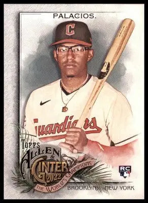 Baseball card featuring Richie Palacios Rookie 2022 Topps Allen & Ginter Cleveland Guardians