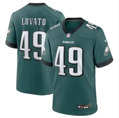 Teal Rick Lovato Philadelphia Eagles Nike team game jersey with Lovato and 49 on back