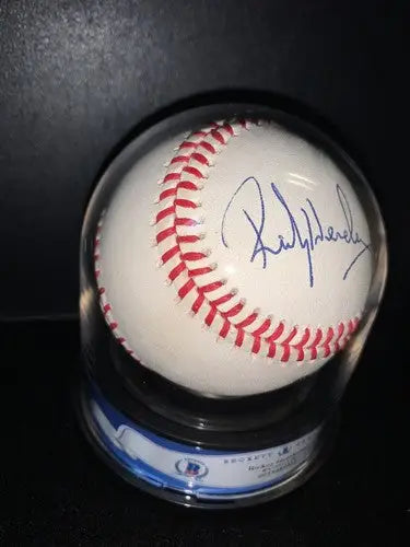 Rickey Henderson Single Signed ONL MLB Baseball BAS Beckett Encapsulated 8 HOF