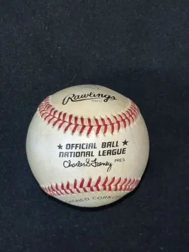 Used Riggs Stephenson autographed baseball with red stitching for Chicago Cubs collectors