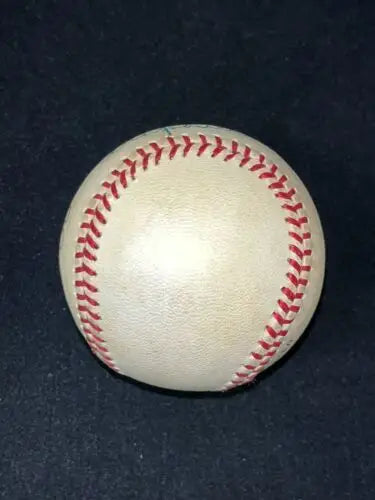 Worn baseball with red stitching, Riggs Stephenson autographed Chicago Cubs memorabilia