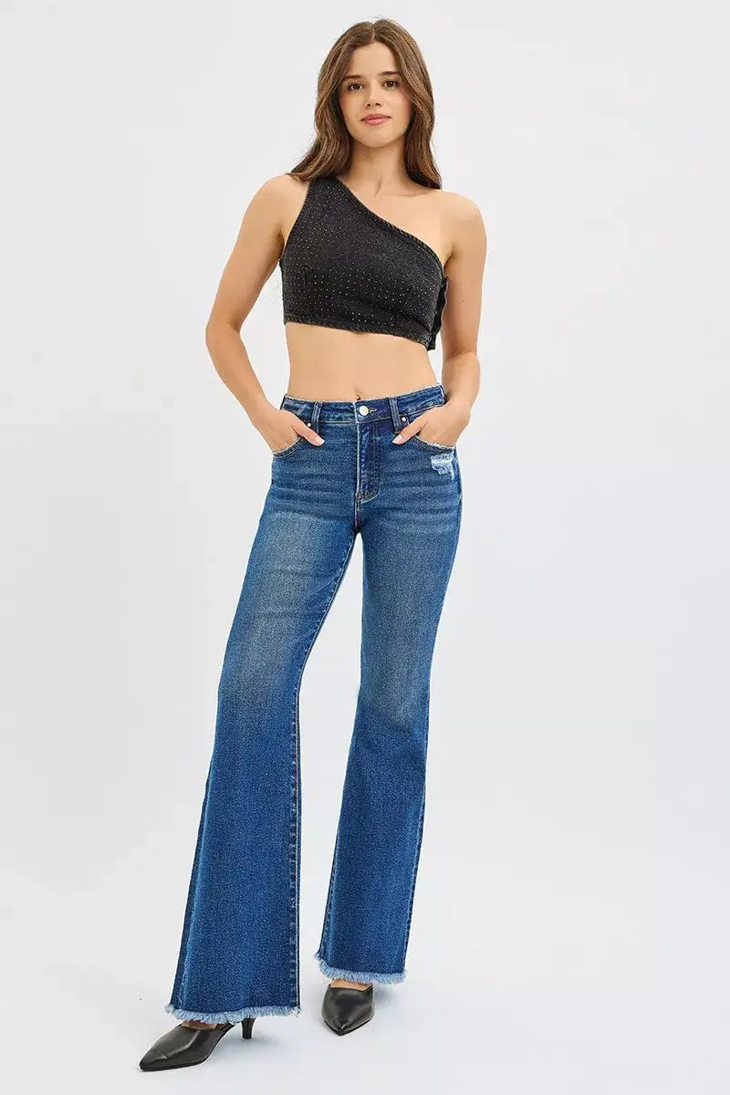 RISEN High Rise Flare Jeans