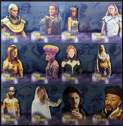 Uncut sheet of 12 cards from Rittenhouse Stargate SG-1 Season 5 chase set artwork