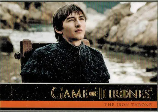 Young man in black fur-trimmed cloak from Thrones Season 8 Gold Parallel trading cards