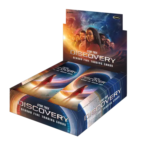 Rittenhouse 2024 Star Trek Discovery Season 5 Hobby Card Box with dynamic orange and blue art