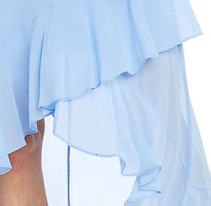 Light blue ruffled fabric from RM Richards Baby Blue Ruffled High-Low Day Dress