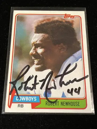 Signed Robert Newhouse football card for Houston Cougars trading cards collection