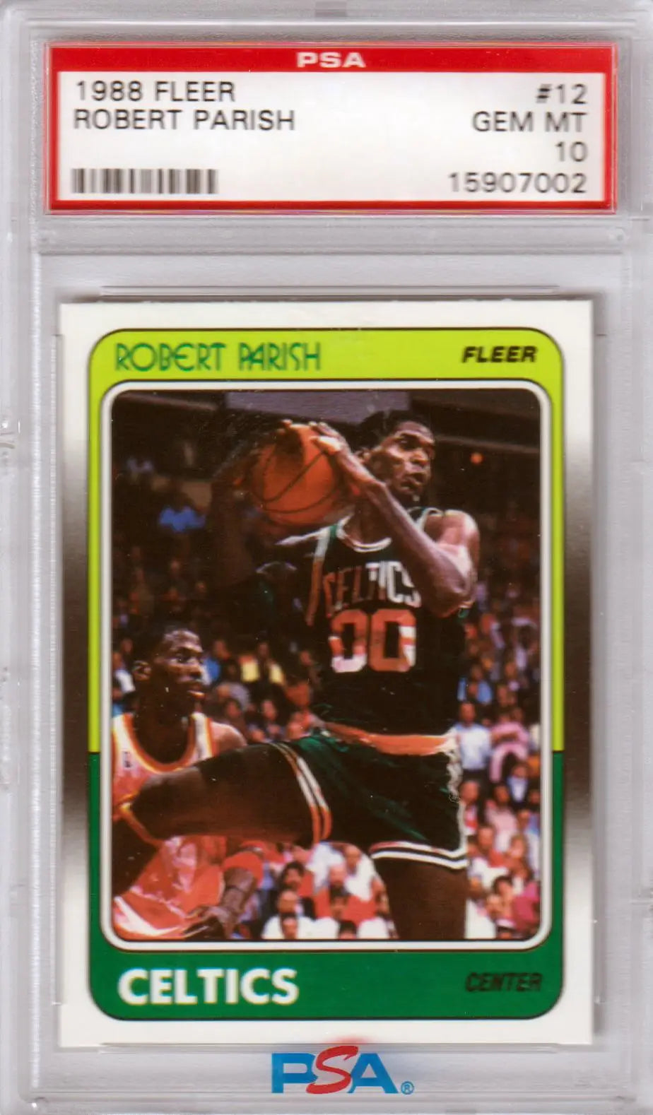Graded Robert Parish basketball card from Columbia Hobby, PSA 10 GEM MINT Parish 1988-89 Fleer