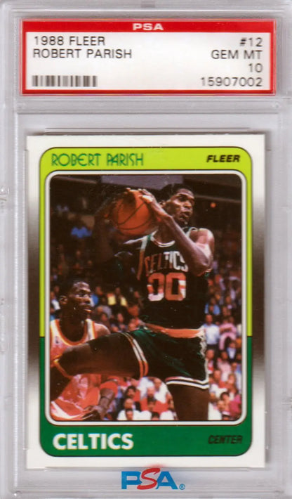 Graded Robert Parish basketball card from Columbia Hobby, PSA 10 GEM MINT Parish 1988-89 Fleer