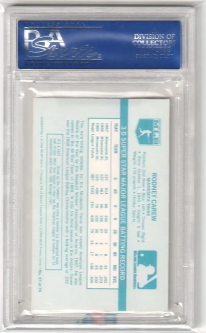 Graded Rod Carew 1970 Kellogg’s baseball card from Columbia Hobby, PSA 9 Mint