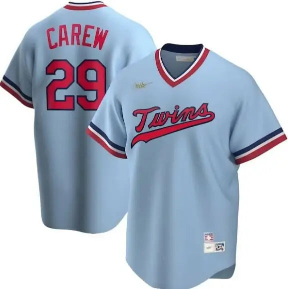 Light blue Rod Carew Minnesota Twins Nike Cooperstown Collection Player Jersey