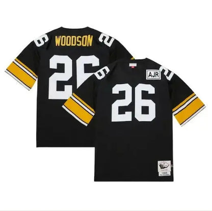 Black and gold Rod Woodson Steelers 1988 throwback jersey with number 26