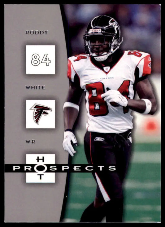 Football trading card of Roddy White from Fleer Hot Prospects Atlanta Falcons series