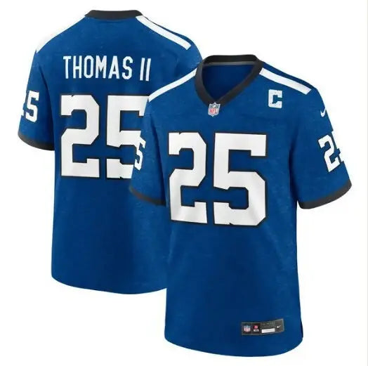 Blue Indianapolis Colts Rodney Thomas II Nike jersey with number 25 and THOMAS II on back