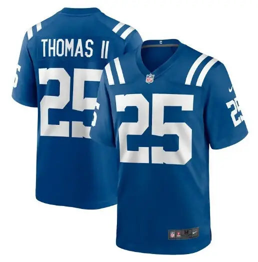 Blue Indianapolis Colts Rodney Thomas II Nike Indiana Nights jersey with number 25 and name on back