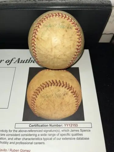 Autographed Roger Maris baseball from 1955 Indians with JSA certification
