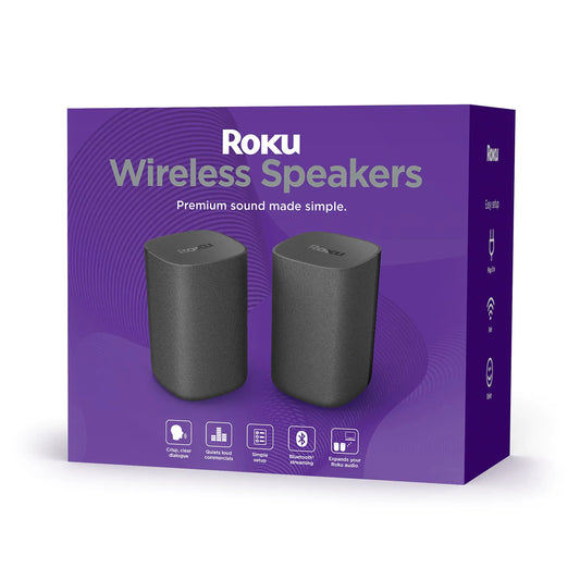 Roku wireless speaker box for Roku Smart Soundbar or Roku Smart TV setup