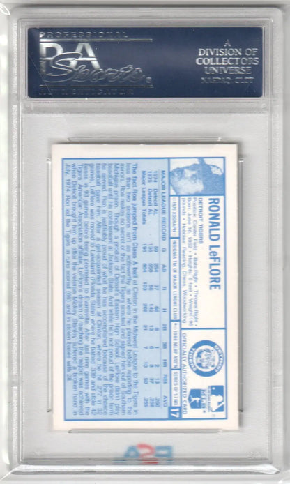 Graded Ronald LeFlore baseball card from Columbia Hobby, PSA 10 GEM MINT Tiger card