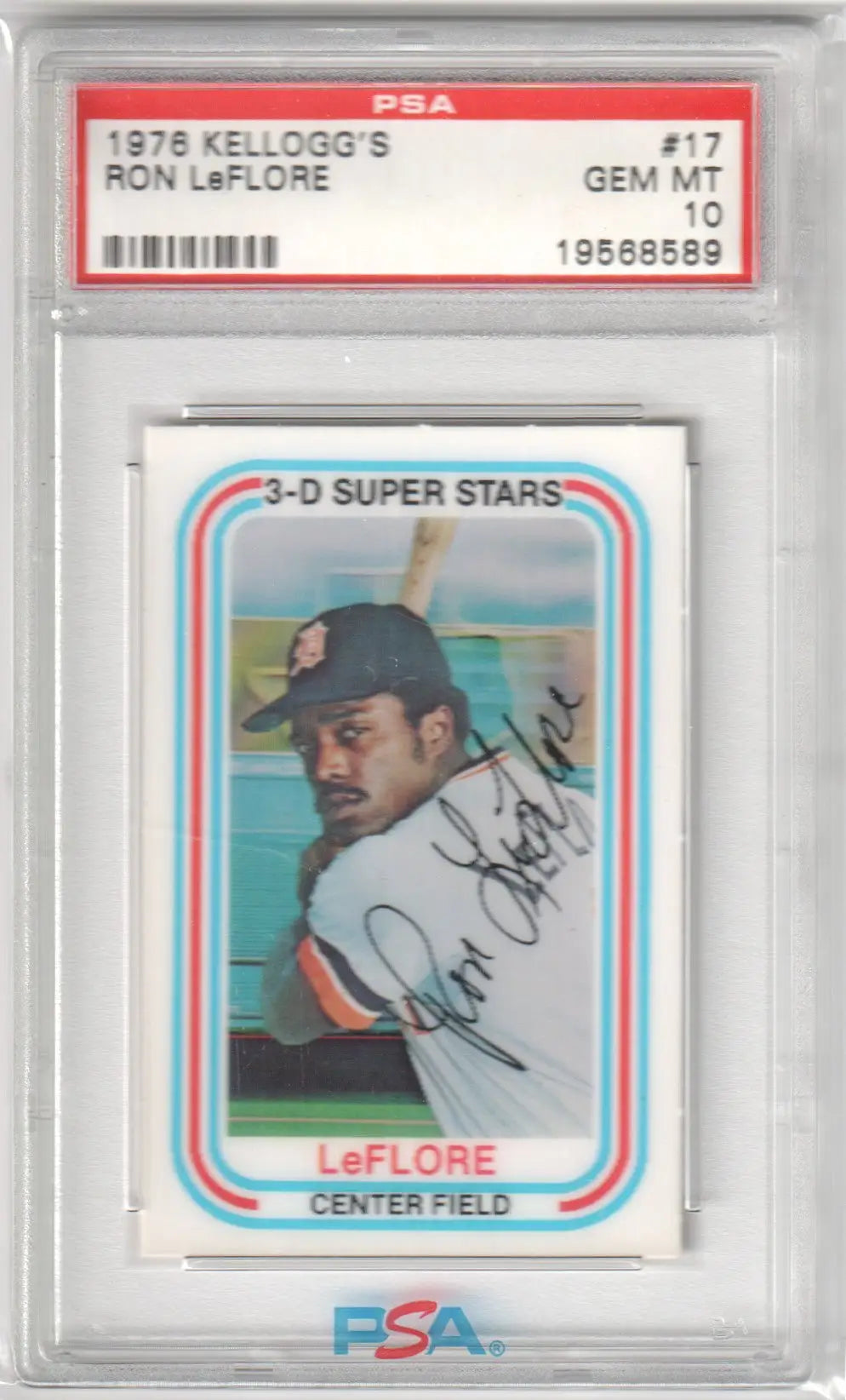 Graded Ron LeFlore baseball card from Columbia Hobby, Gem Mint 10 PSA for Tigers