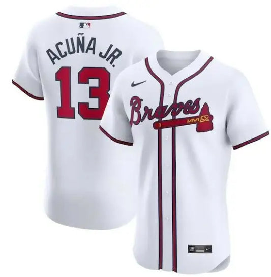 Atlanta Braves Ronald Acuña Jr. Nike White Home Elite Baseball Jersey