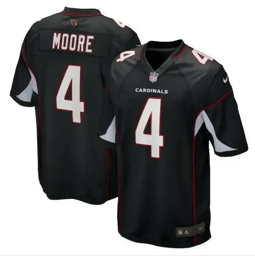 Black Arizona Cardinals football jersey featuring Rondale Moore Nike Game Jersey design