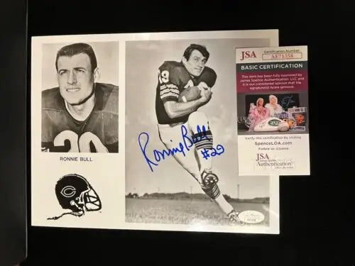 Ronnie Bull Chicago Bears autographed photo memorabilia in 8x10 format