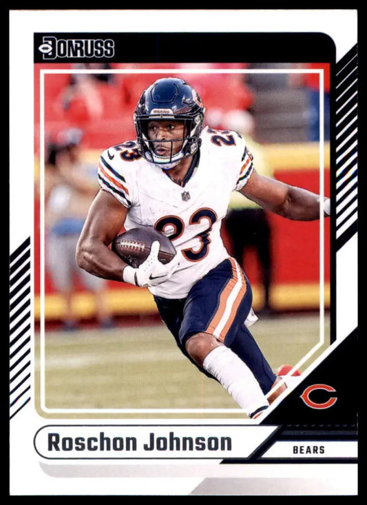 Roschon Johnson football card from 2024 Donruss series for Chicago Bears