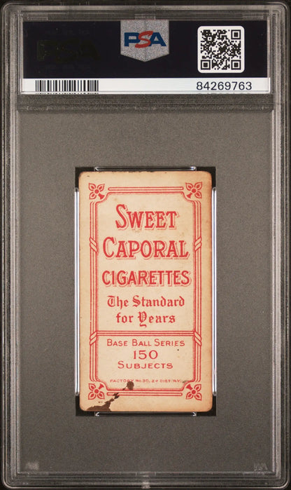 Vintage Rube Waddell T206 Sweet Caporal card in protective graded case PSA 2 Good