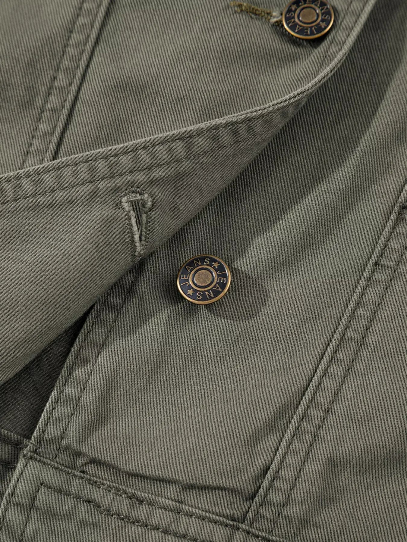 Ruffled Patchwork Denim Jacket Vest - Jacket Vest