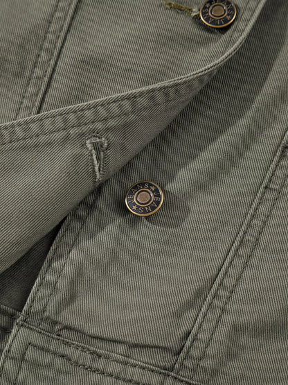 Ruffled Patchwork Denim Jacket Vest - Jacket Vest