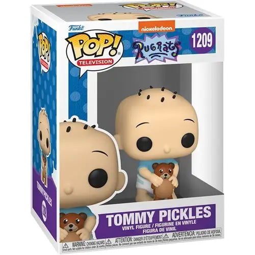 Funko Pop figure of Rugrats Tommy Pickles holding a teddy bear for collectors