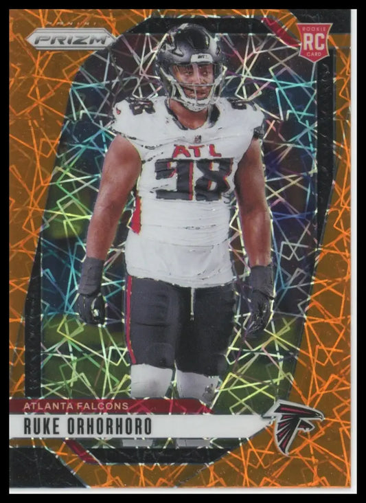 Ruke Orhorhoro Atlanta Falcons Panini Prizm Lazer rookie football card 2024