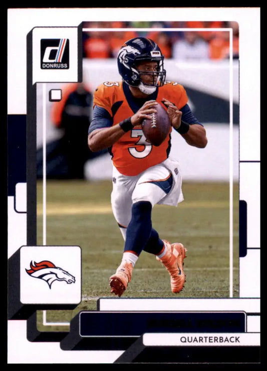 Football trading card of Russell Wilson 2022 Donruss #32 Denver Broncos
