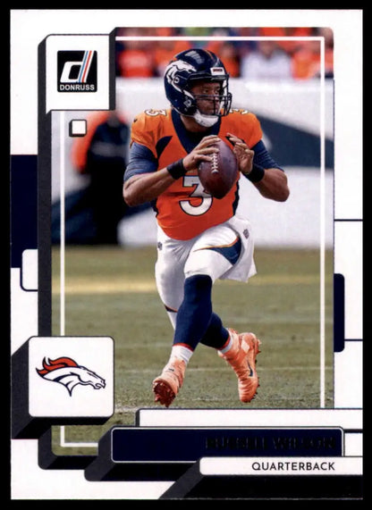 Russell Wilson football card from 2022 Donruss Denver Broncos series