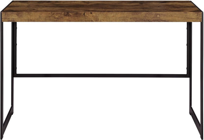 Rustic Nutmeg Writing Desk with Farmhouse Style Design-3