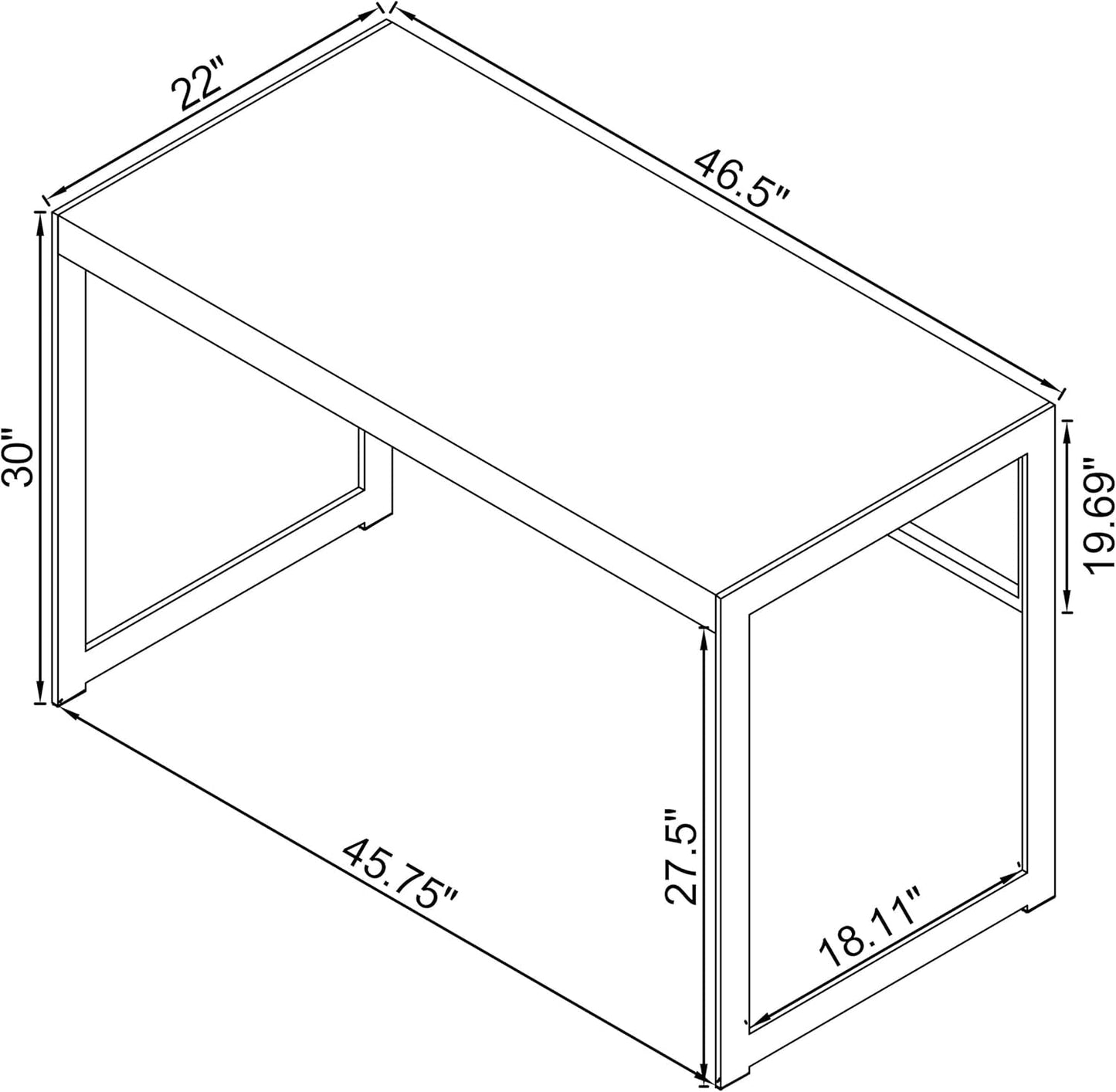 Rustic Nutmeg Writing Desk with Farmhouse Style Design-2
