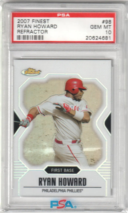 Graded Ryan Howard baseball card Refractor PSA 10 from Columbia Hobby