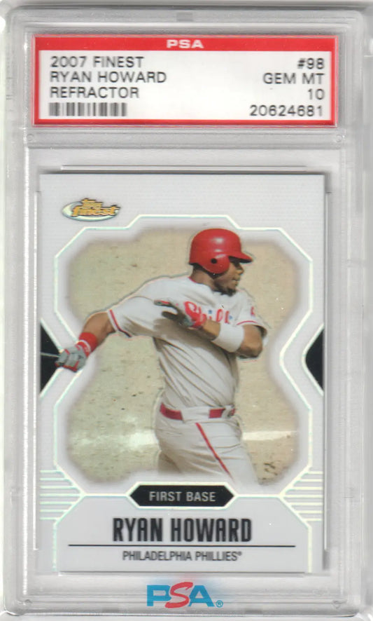 Graded Ryan Howard baseball card Refractor PSA 10 from Columbia Hobby